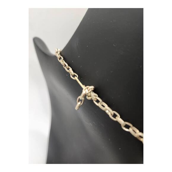 Vintage Mint Green Enamel and Crystal Choker Necklace, 1950s - Picture 5 of 11